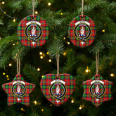 Boyd Modern Tartan Crest Christmas Ceramic Ornament